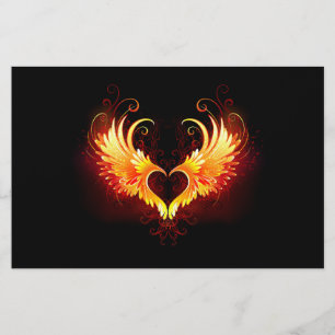 Papeterie Angel Fire Heart with Wings