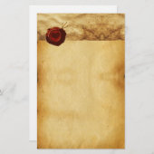 Papeterie ANGEL HEART RED WAX SEAL PARCHMENT Saint Valentin (Devant / Derrière)