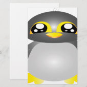 Papeterie animal de pingouin drôle mignon (Devant / Derrière)