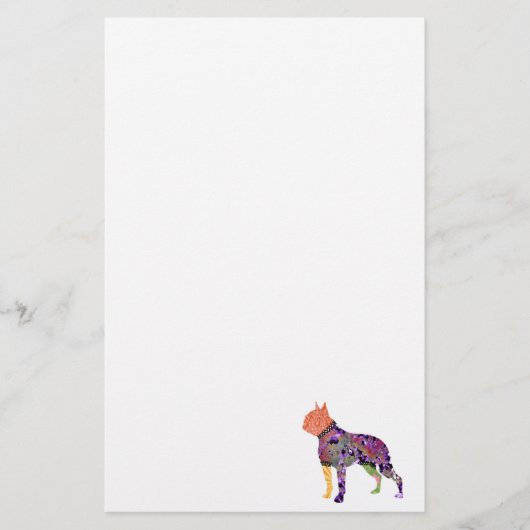 Papeterie Animal familier de patchwork de Boston Terrier (Devant)