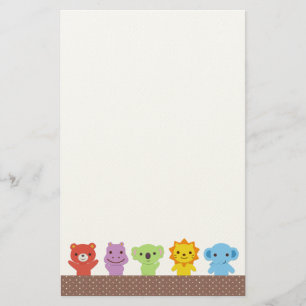 Papeterie animale mignonne d'amis