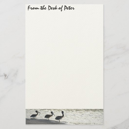 Papeterie Animaux de faune d'oiseaux de pélican (Devant)