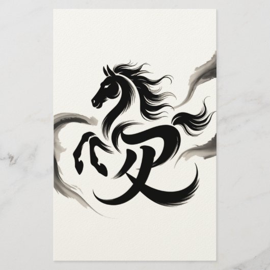 Papeterie Année du cheval 2026 (Devant)