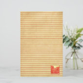 Papeterie Année du Dragon Nouvel An chinois Rouge Lined (Debout devant)