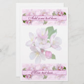 Papeterie APPLE BLOSSOM ~ Stationnaire (Devant / Derrière)