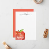 Papeterie Apple personnalisée | Cartes de notes po (Devant/Arrière en situation)