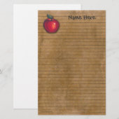 Papeterie Apple rouge brunissent (Devant / Derrière)