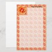 Papeterie Apricot Peach Rose Flower Close Up Photo Design (Devant / Derrière)