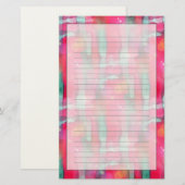 Papeterie Aquarelle abstraite peinte (Devant / Derrière)