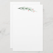 Papeterie Aquarelle aiguilles de pin et baies (Devant / Derrière)