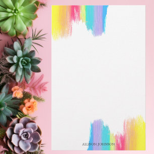 Papeterie Aquarelle arc-en-ciel Magnifique monogramme artist