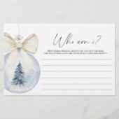 Papeterie Aquarelle arc hiver Qui suis-je jeu de douche nupt (Devant)