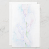 Papeterie aquarelle avec 3 callas (Devant / Derrière)