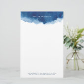 Papeterie Aquarelle bleu marine moderne (Debout devant)