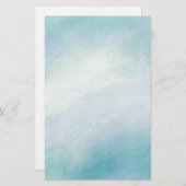 Papeterie Aquarelle bleue (Devant / Derrière)