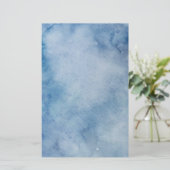 Papeterie Aquarelle bleue Texture (Debout devant)