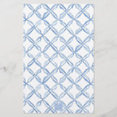 Papeterie Aquarelle Blue Bow Lemons Personnalisé (Dos)