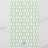 Papeterie Aquarelle Chinoiserie Christmas Bow Topiary (Dos)