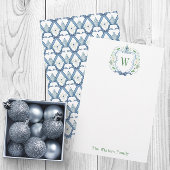 Papeterie Aquarelle Chinoiserie Ginger Jar Monogram Crest