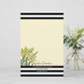 Papeterie Aquarelle Daffodiles Illustration botanique (Debout devant)