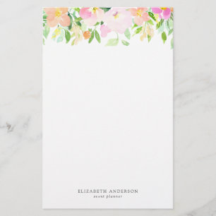 Papeterie Aquarelle Dainty Fleurs Pastel Floral