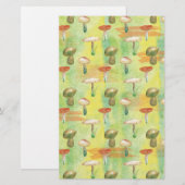 Papeterie Aquarelle de champignons (Devant / Derrière)