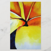 Papeterie Aquarelle de fleur frangipani tropicale art abstra (Devant)