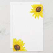 Papeterie Aquarelle de tournesol (Devant / Derrière)