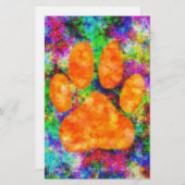 Papeterie Aquarelle Empreinte de patte de chien (Devant / Derrière)