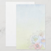 Papeterie Aquarelle et Fleurs (Devant / Derrière)