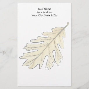 Papeterie Aquarelle feuille chêne