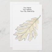 Papeterie Aquarelle feuille chêne (Devant / Derrière)