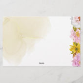 Papeterie Aquarelle Feuilles floraux (Dos)