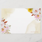 Papeterie Aquarelle Feuilles floraux (Devant)