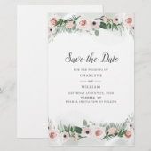 Papeterie Aquarelle florale rose budget - Aquarelle blanche  (Devant / Derrière)