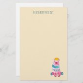 Papeterie Aquarelle mignonne Ours Avoir une bére Nice Jour (Devant / Derrière)