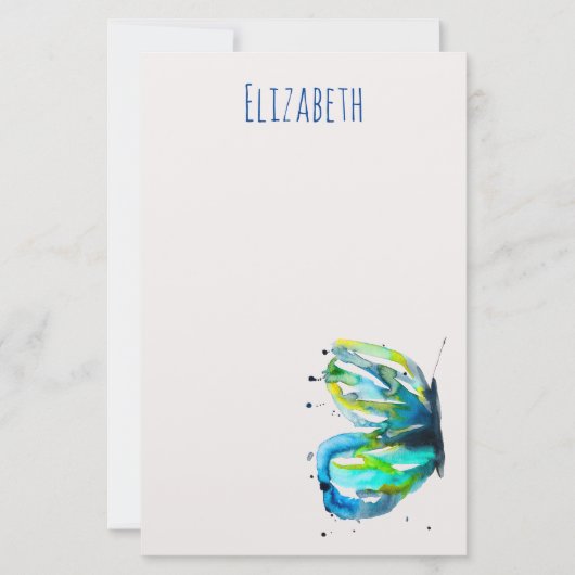 Papeterie Aquarelle papillon (Devant)