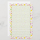 Papeterie Aquarelle Pastel colorée points raccordés (Devant / Derrière)