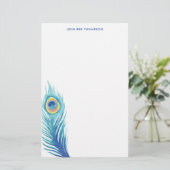 Papeterie Aquarelle Peacock Feather (Debout devant)