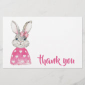 Papeterie Aquarelle Rabbit Preppy Merci (Devant)