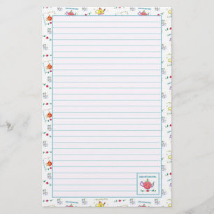 Papeterie Aquarelle rouge Teapot Bleu Linté