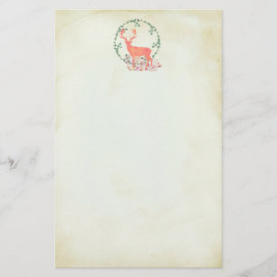 Papeterie Aquarelle Russe Reindeer Boho