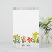 Papeterie Aquarelle rustique Fleurs de printemps Art Floral (Debout devant)
