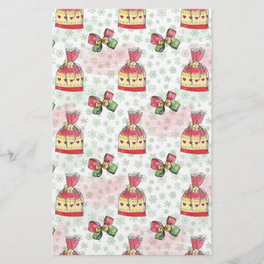 Papeterie Aquarelle sac de Noël de bonbons (Devant)