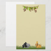 Papeterie Aquarelle Safari Jungle Illustration animale (Devant / Derrière)