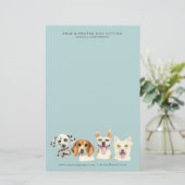 Papeterie Aquarelle se reposante de chien d'affaires (Debout devant)