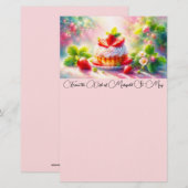 Papeterie Aquarelle Strawberry Shortcake (Devant / Derrière)