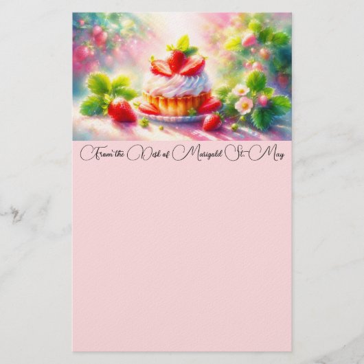 Papeterie Aquarelle Strawberry Shortcake (Devant)
