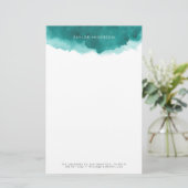 Papeterie Aquarelle Turquoise minimaliste moderne (Debout devant)