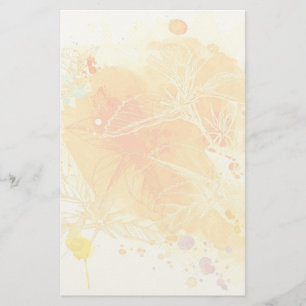 Papeterie Aquarelle vectorielle Arrière - plan & Fleurs tro